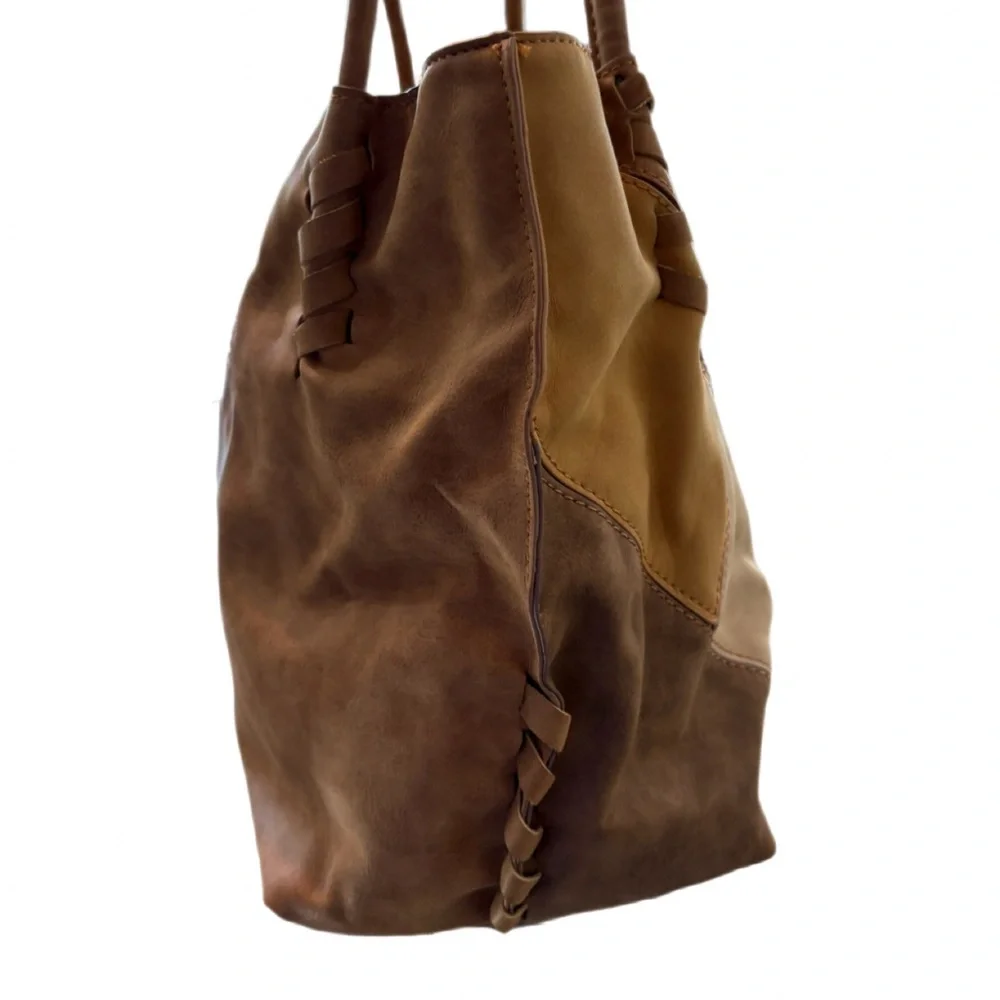 Kenzie Bag Brown Patchwork Design - Picture 3 of 11